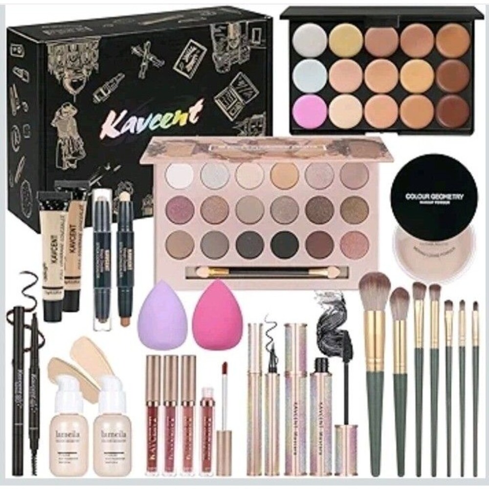 Complete Makeup Kit for Teens and Women Eyeshadow, Foundation, Lip Gloss